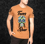 “Tacos & Beer” – Orange Shirt