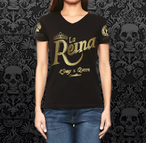 “La Reina” Gold with Black Shirt